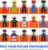 Playmags Large Magnetic Figures Community Set of 15 Pieces, 3” Play People for Building Blocks