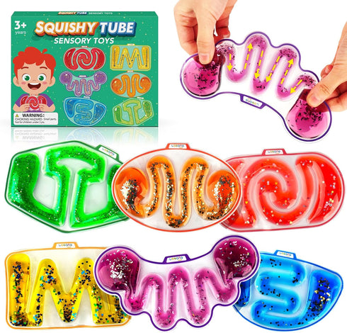 Sensory Fidget Toys for Kids Toddlers - 6 Pack Squishy Sensory Toys