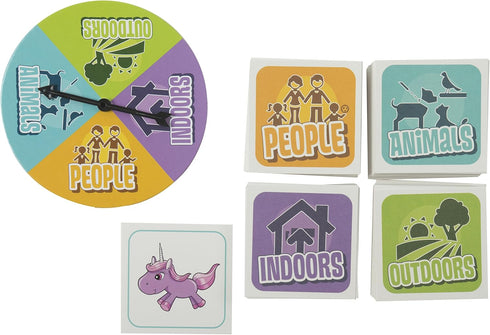 Outset Media Picture Charades for Kids - No Reading Required! - Contains 4 Deck, 192 Cards Total - Ages 4+