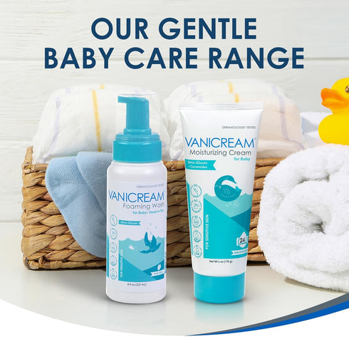 8 Oz, Common Vanicream Foaming Wash for Baby, Gentle Cleanse and Moisture, Tear-Free Baby Shampoo and Body Wash