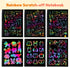 Eommmgl 4-12 Kids2 Pack Scratch Art Paper for Rainbow Notebooks Best Arts and Crafts Gift for Stocking