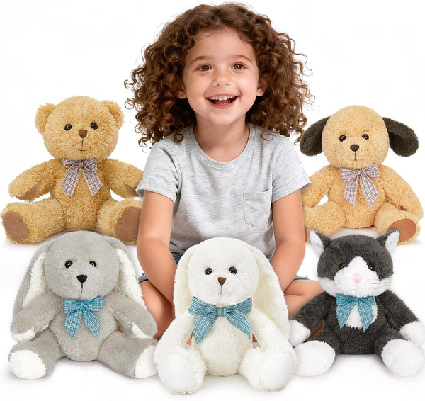 MaoGoLan 5 Pack Soft Stuffed Animals Bulk for Easter 13'' Cute Plush