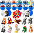 JOYIN 12 Pcs Easter Eggs Hunt Prefilled with Adorable Animal Building Blocks