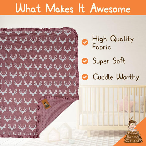 Dear Baby Gear Baby Car Seat Canopy - Infant Car Seat Cover with Snap Opening for Boys & Girls - 40x30"