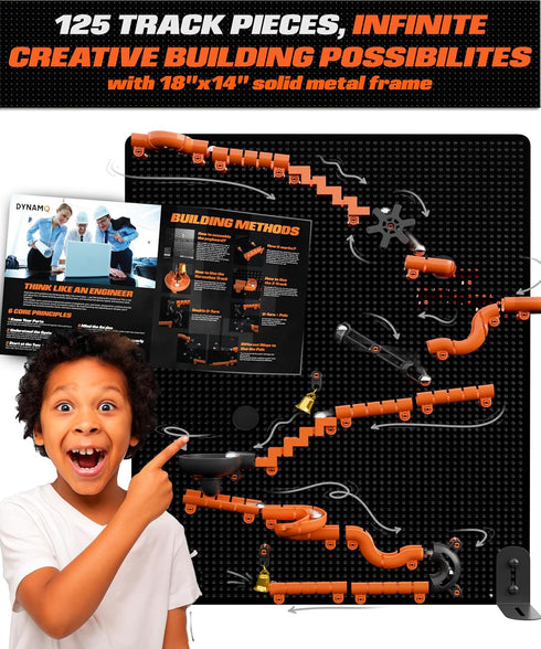 THE SCHOLAR ANT 125 Set 5+ 3D Precision Marble Run - Piece STEM Building - Educational Learning Science Toys Kits