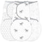 Amazing Baby Swaddle Blanket with Adjustable Wrap, Set of 3, Zebra, Confetti