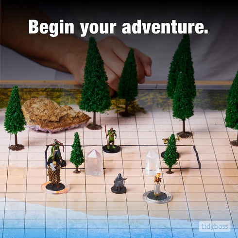 Set 2 4 24x 36 Tidyboss d&d Starter | X Double Sides Terrains Game Grid Mat | DND Accessories Includes Dry Erase