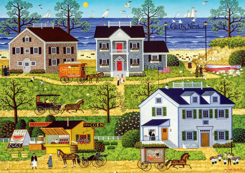 Buffalo Games - Charles Wysocki - 500 Piece Jigsaw Puzzle for Adults - Gull's Nest - Perfect for Game Nights