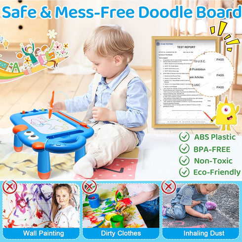 1 2 3 1-3, Magnetic Drawing Board for Toddler Boys, Toys for Year Old Boy, Mess Free Doodle Board Pad, Kids Magna