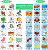 80 Words Self-Correcting Spelling Puzzles, Double-Sided Three and Four Letter Words for Preschool Learning