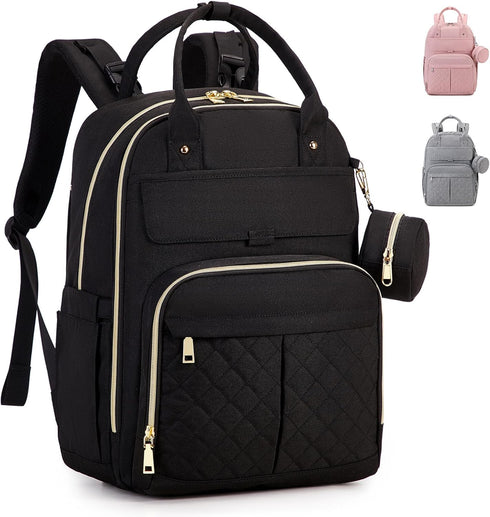 MOONBABY Diaper Bag Backpack, Baby Diaper Bags with Portable Changing Pad and
