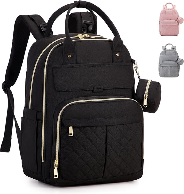 MOONBABY Diaper Bag Backpack, Baby Diaper Bags with Portable Changing Pad and