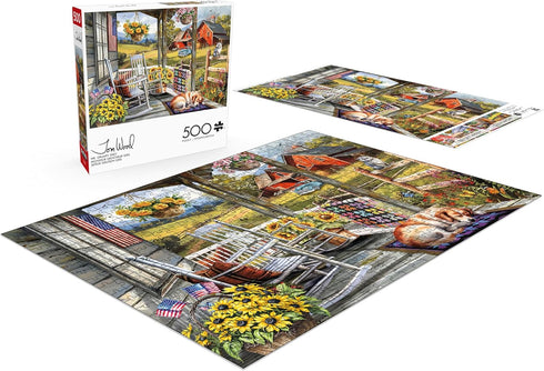500 21.25 15.00 Buffalo Games - Tom Wood - Mr. Grumpy Grey - Piece Jigsaw Puzzle for Adults - Challenging Puzzle