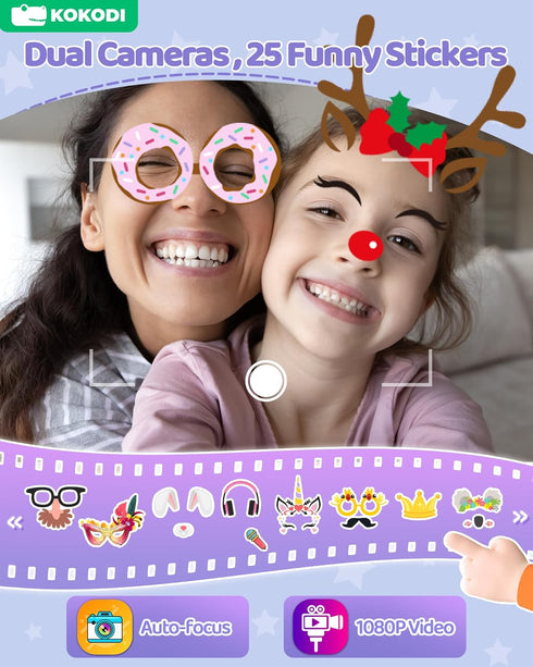 KOKODI Kids Smart Phone Toys, Unicorn Toddler Play Phone for Girls 3-10, Touchscreen HD Cell Phone, Travel Toy,