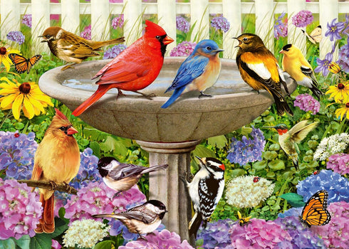 Ravensburger - at The Birdbath - 500 Piece Large Format Jigsaw Puzzle