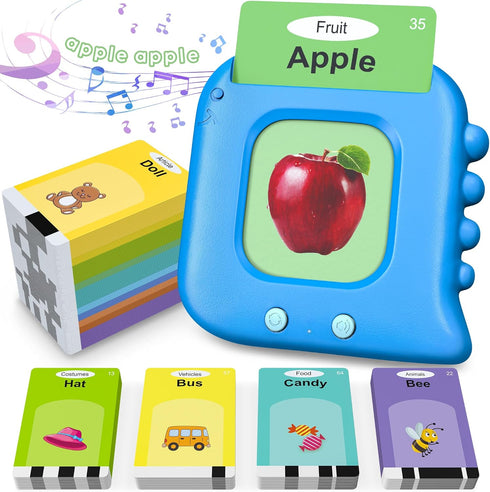 Kids Toddler Talking Flash Cards with 224 Sight Words, Montessori Toys, Speech Therapy, Educational Gifts for Ages 1-5