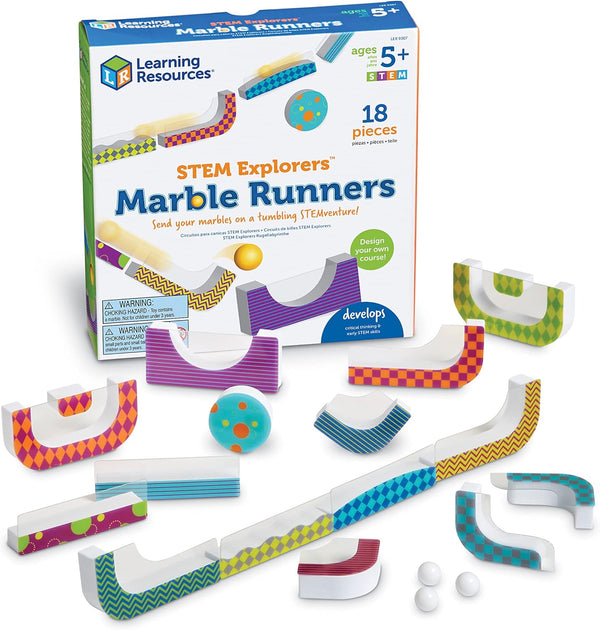 Learning Resources STEM Explorers Marble Runners - 18 Pieces, Ages 5+ STEM