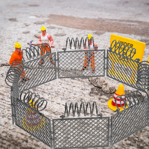 ibasenice Military Theme Prop Kids Toys, Scene Fence Model Toy Set for Game Lovers, Decorative Child Playthings
