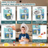 Toy Air Fryer for Kids Kitchen Playset, Chef Pretend Play Kitchen Accessories with Color Changing Play Food, Cooking