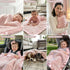 2 Inch Cozy 30x40 Inch Pro Goleem Fleece Baby Blankets for Girls with Satin Trim, Super Soft Plush Receiving Blanket