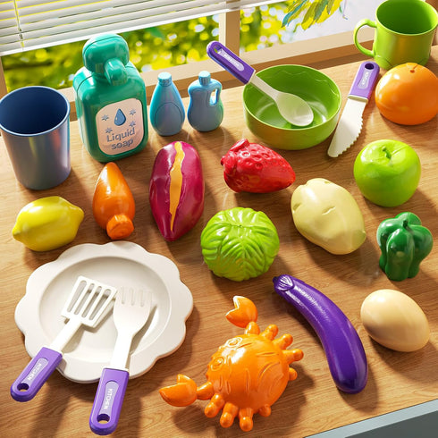 3 4 5 6 7 Set, 3-5 JUKUDAHU Play Sink with Running Water, Play Kitchen Toys Sink for Kids Years Old, Electrical