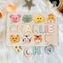 1-3 12 1st Zuzu Puzzle Personalized Name Puzzle for Toddlers | Safari, Farm & Themes | Handmade Wooden Montessori Toy
