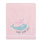NoJo Under The Sea Whimsy Pink and Blue Narwhals, Super Soft Appliqued Baby Blanket