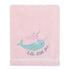 NoJo Under The Sea Whimsy Pink and Blue Narwhals, Super Soft Appliqued Baby Blanket