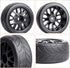 RC On Road Touring Tires and Wheels, Pre-Glued Set of 4 for 1/18 Traxxas Latrax Teton 1/10 4-Tec 2.0 3.0