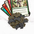 40 PCS Antique Metal Buff Counter Tokens with Velvet Bag - Magic The Gathering Gaming Accessories, Black & Bronze