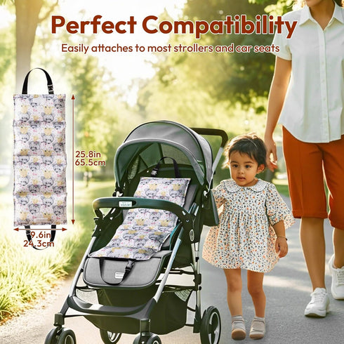 Packs, Summer NCVI Car Seat Cooling Pad with Ice Quick-Cool Insulated Car Seat & Stroller Cover for Hot Weather, Sun