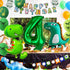 Dinosaur 4th Birthday Decorations, Large Foil Balloons, Happy Birthday Banner, Number 4 Balloon