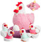 9 in 1 Chicken Stuffed Animal Set, Zippered Stuffed Chicken Plush Toys