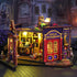 Plustopoy 3D DIY Miniature House Kit: Wooden Puzzle Miniature Kit with LED Light, Magic Station Tiny Model Mini House