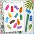 1000Pcs 2 BeYumi Colorful Laser Crayon Sticker - Back to School Laser Crayon Stickers in Rolls Holographic Colorful