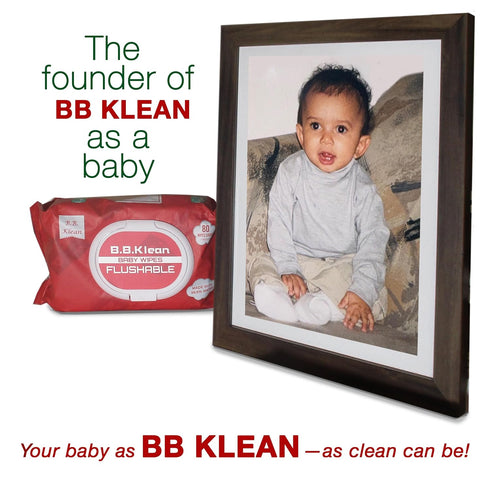 Generic 99.9% 80 (4) B.B. Klean Flushable Baby Wipes | Hypoallergenic | Sensitive Skin | Thick & Absorbent | Durable |
