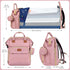 Backpack Backpack ZRSUN Diaper Bag with Portable Station & USB Port, Large Capacity Travel Baby Bag with Changing Pad