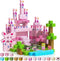 DOFASNCN Pink Magnetic Building Blocks Magnetic Building Tiles Toys for Boys Girls Age