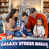 Pack 50 Galaxy Stress Balls for Kids - of Bulk - Squeeze Anxiety Fidget Sensory Balls for Children with Outer Space