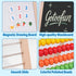 308 100 Counting Wooden Abacus for Kids Math - Double-Sided Blackboard Whiteboard for Toddlers with Magnetic Number