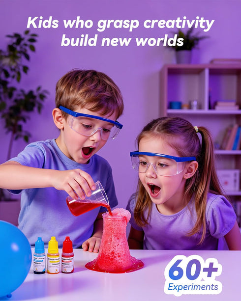 60+ 8+, Melican Science Experiment Kit for Kids Ages STEM Educational Science Gifts for Kids, First Science Kit