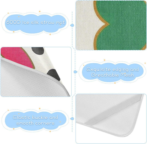 SyXIOP 28" 52" Colorful Heart Polka Dot Cooling Baby Crib Mattress x Breathable Crib Padding for Sides for Kids, Adult