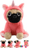 Pug Unicorn Stuffed Animal, Plush Pug Dog in Unicorn Costume, 12 Inch Rainbow Unicorn Plush Toy for Kids