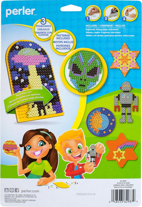 Perler Beads 'Outer Space' Glow in the Dark Fuse Bead Activity Kit for Kids Crafts, 2004 pcs