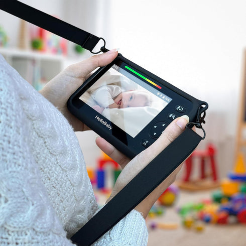 ENCASED 5" HB6550 5inch Protective Case for HelloBaby Baby Monitor - Includes Carrying Strap and Built-in Magnets (Fits