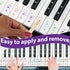 QMG Colorful Piano Stickers for Keys, Removable for 49/61/76/88 Key Keyboard, No Residue, Kids Learning