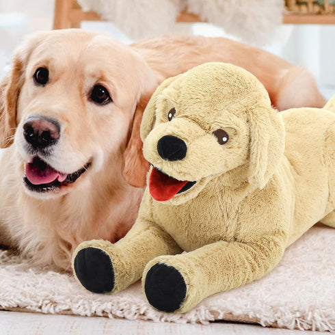Lanmore 29" Dog Stuffed Animal Large Puppy Plush Golden Retriever Dogs Hugging Pillow for Kids Girlfriend, Gift
