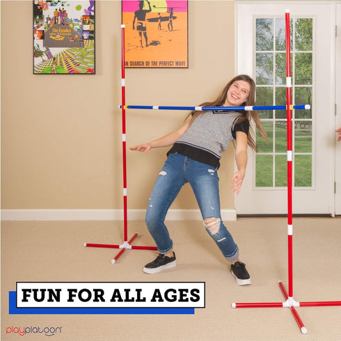Limbo Game Set for Adults & Kids - Play Platoon Yard Game for Outdoor Luau Party