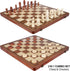 2 1 Set Set in Wooden Chess and Checkers - Folding Magnetic Chess Board with Storage Slots, Chess Pieces, Portable