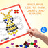 GLEEHAPY Educational STEM Toy, Mosaic Magnetic Puzzle with 300 Foam Building Blocks, Math Counting Activities
